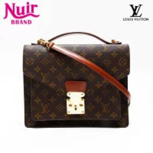 Louis Vuitton Monogram Monceau Shoulder Bag Brown